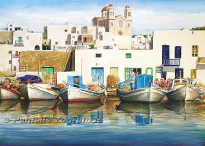 Paros Island, port of Naousa